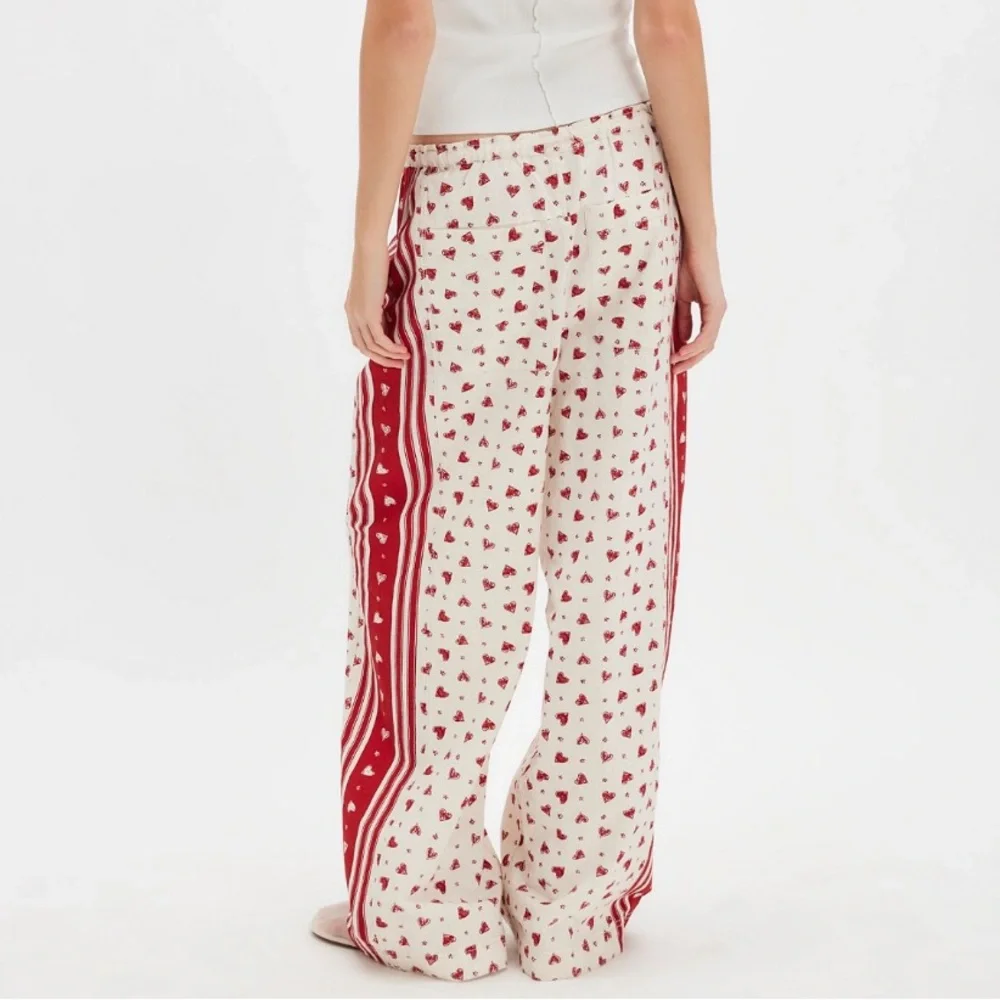 NWOT Hudson Canyon Printed Poplin Pants, Love Combo, XS